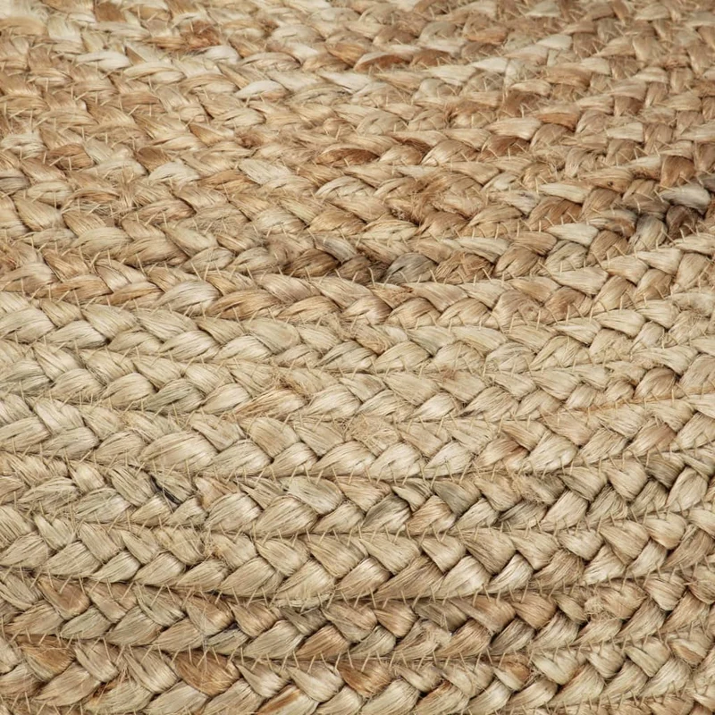 Pouf tabouret repose-pied fait à la main 40 x 45 cm jute brun DEC029965