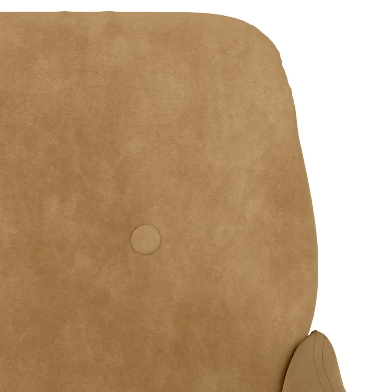 Banquette banc avec dossier et accoudoirs 108 x 79 x 79 cm velours marron DEC024676