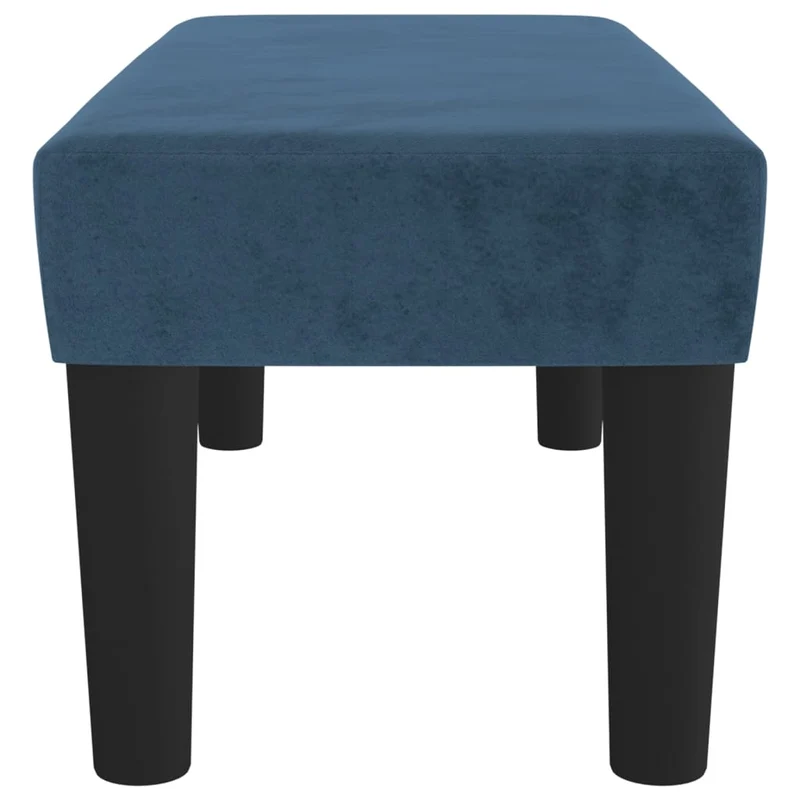 Banquette banc bout de lit 70 x 30 x 30 cm en velours bleu DEC024667