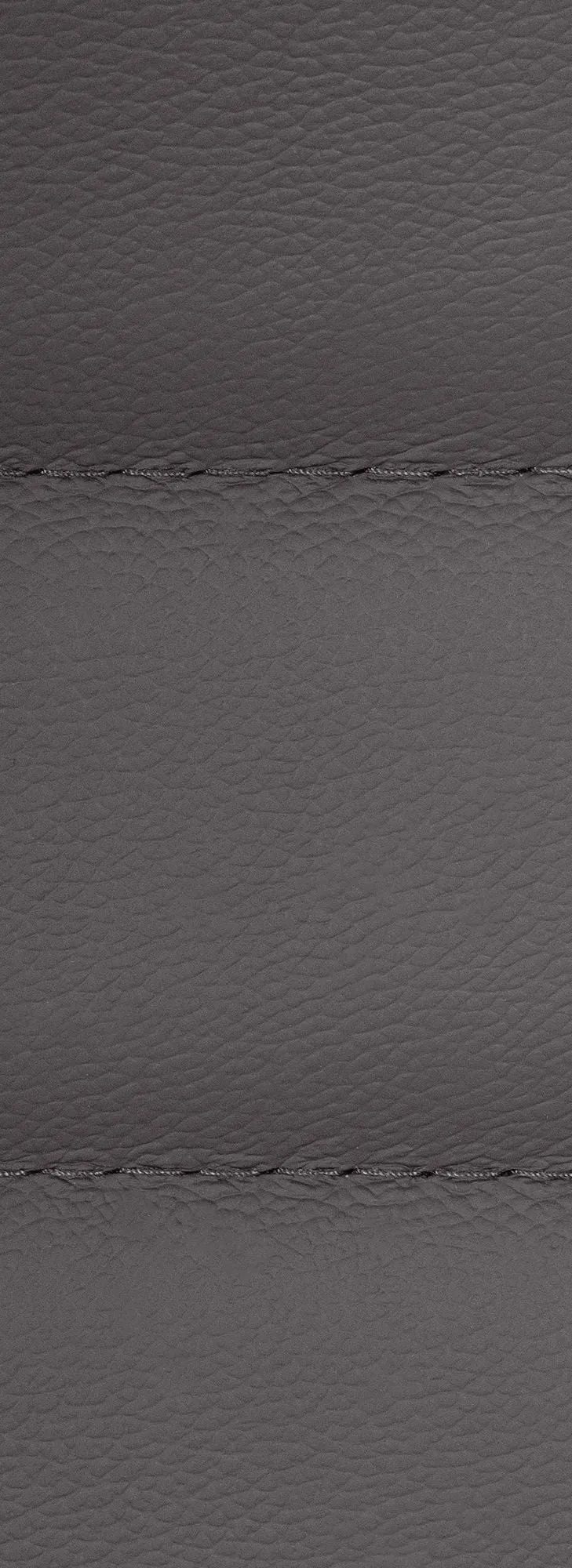 Fauteuil de bureau en cuir véritable gris surpiqûre horizontale et pieds métal chromé 10_0002558