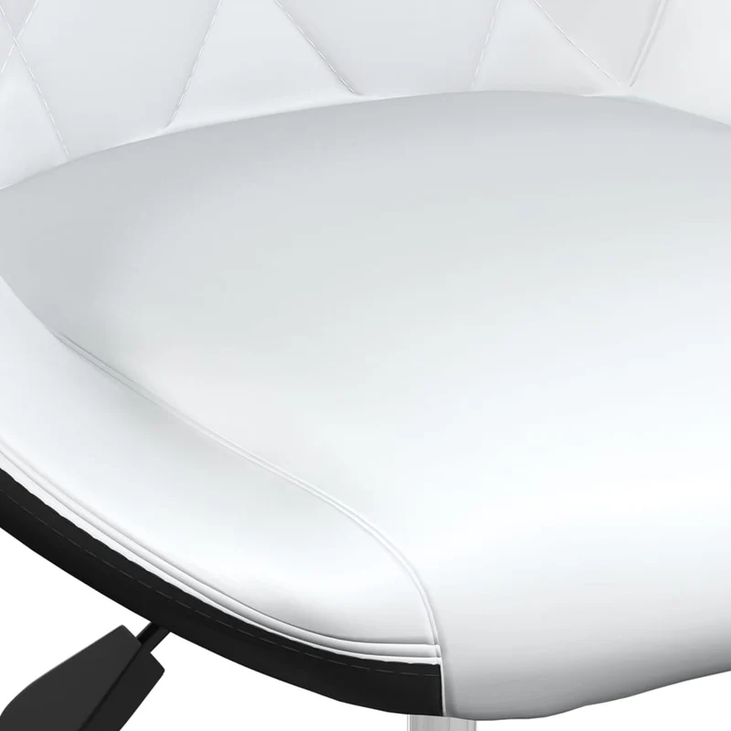 Lot de 2 tabourets de bar chaises hautes design moderne en PVC noir et blanc DEC029800