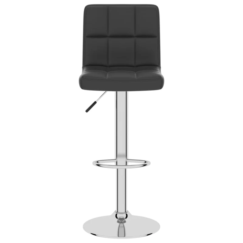 Tabouret de bar x1 chaise haute en PVC noir cadre en acier DEC029519