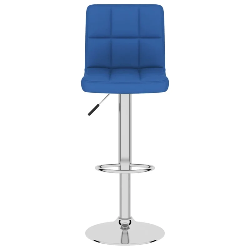 Lot de 2 tabourets de bar chaises hautes en tissu bleu base en acier DEC029621