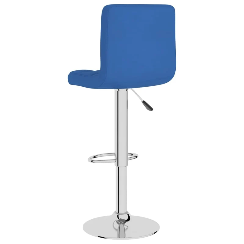 Lot de 2 tabourets de bar chaises hautes en tissu bleu base en acier DEC029621