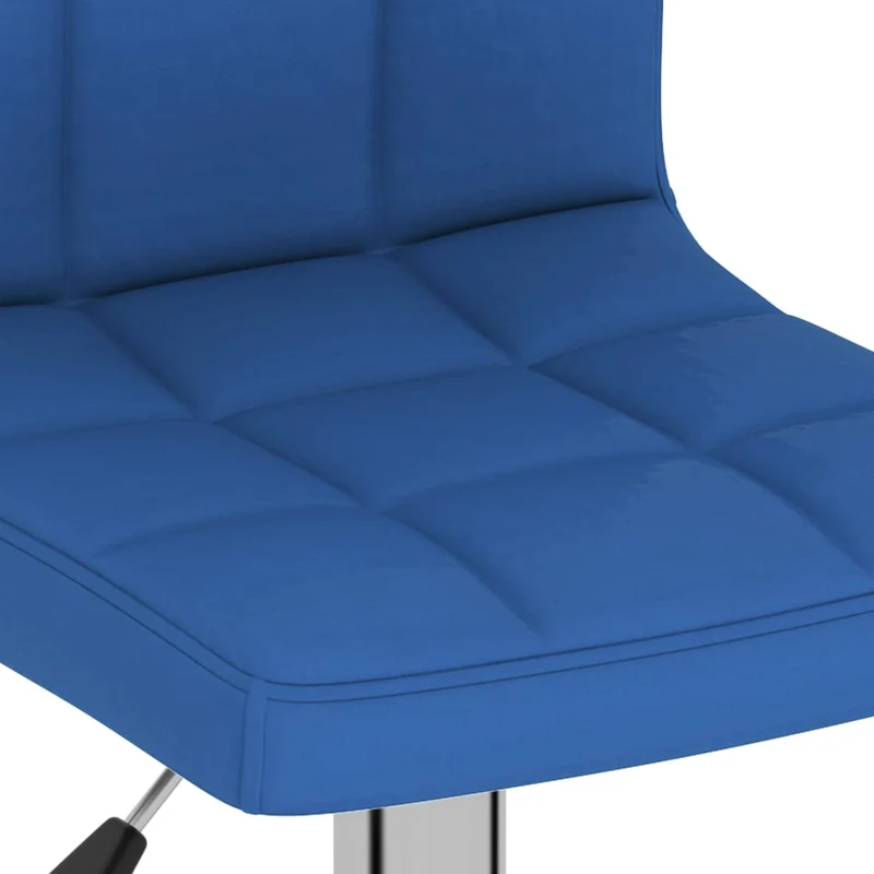 Lot de 2 tabourets de bar chaises hautes en tissu bleu base en acier DEC029621