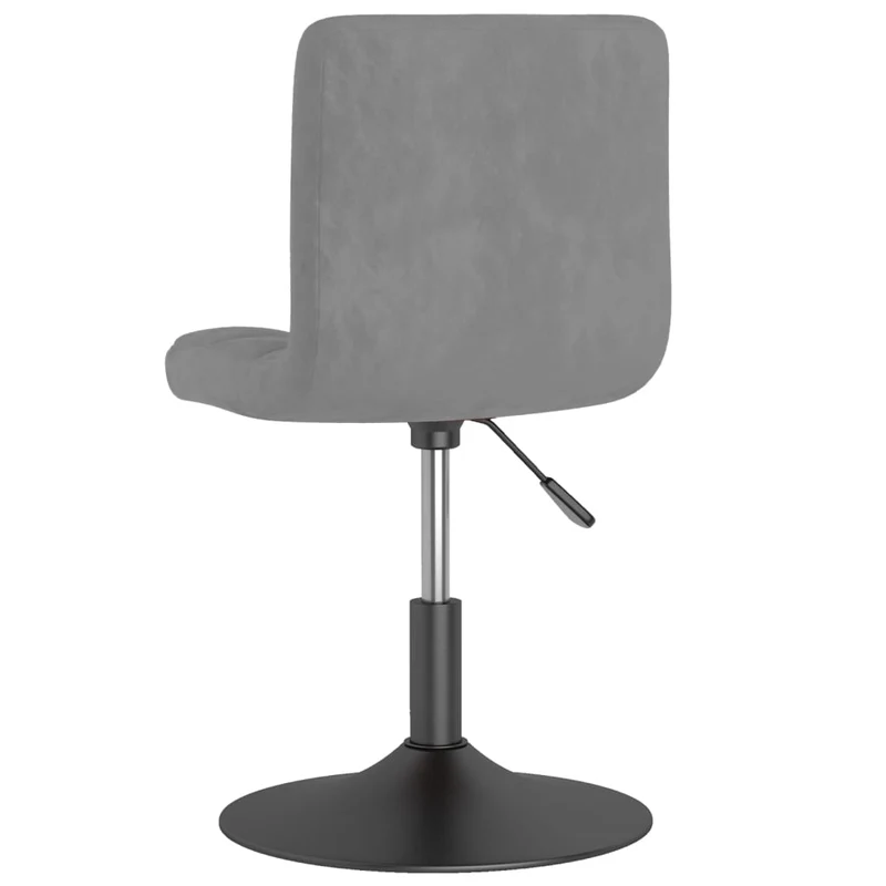 Tabouret de bar x1 chaise haute pivotant en velours gris clair cadre en acier DEC029542