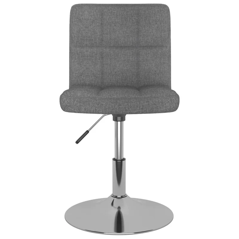 Tabouret de bar x1 chaise haute pivotant en tissu gris clair et acier DEC029541