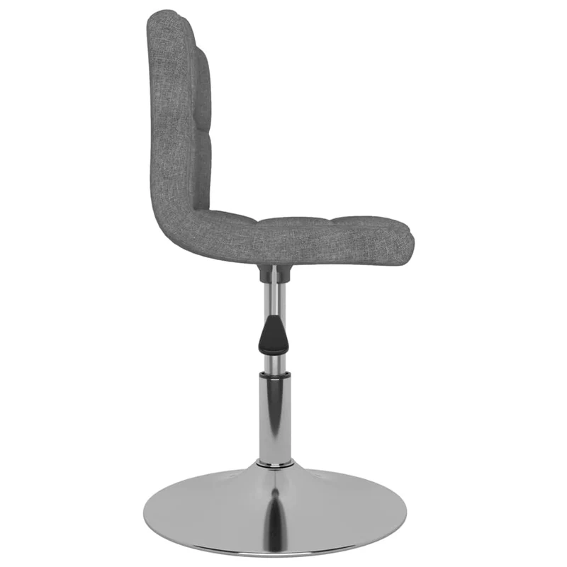 Tabouret de bar x1 chaise haute pivotant en tissu gris clair et acier DEC029541