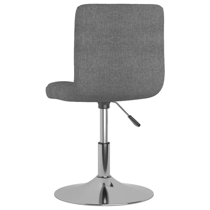 Tabouret de bar x1 chaise haute pivotant en tissu gris clair et acier DEC029541