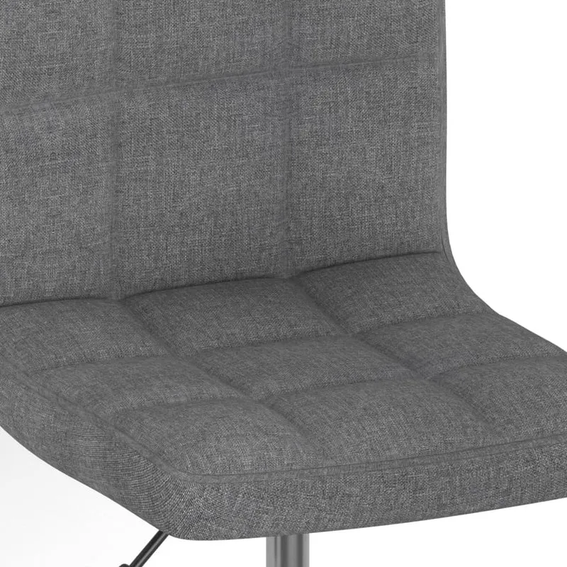 Tabouret de bar x1 chaise haute pivotant en tissu gris clair et acier DEC029541