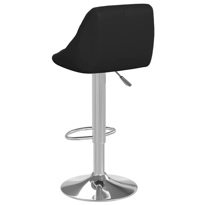 Tabouret de bar x1 chaise haute coutures losange en PVC noir DEC029524