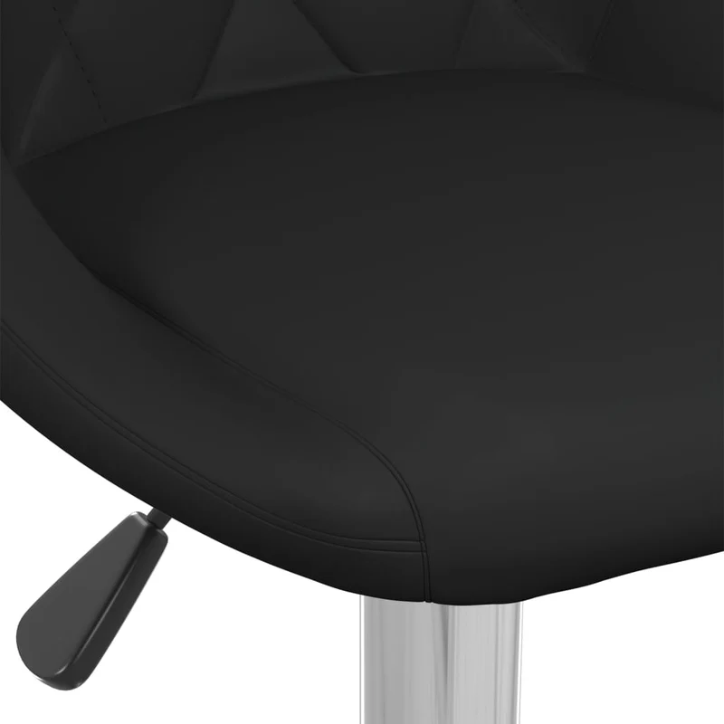 Tabouret de bar x1 chaise haute coutures losange en PVC noir DEC029524
