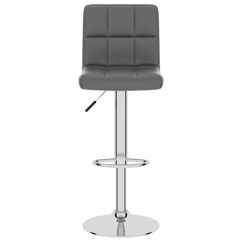 Tabouret de bar x1 chaise haute en PVC gris base en acier DEC029495