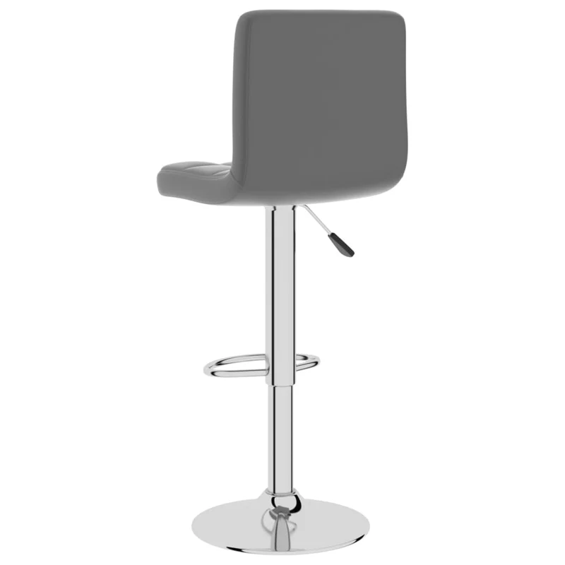 Tabouret de bar x1 chaise haute en PVC gris base en acier DEC029495