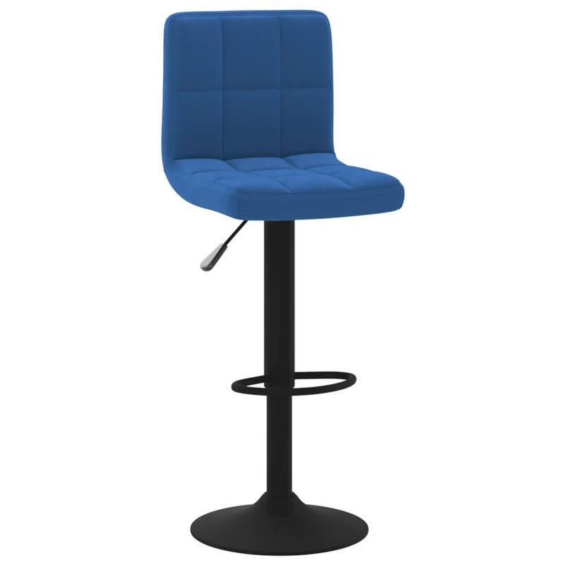 Lot de 2 tabourets de bar chaises hautes avec dossier en velours bleu DEC029631