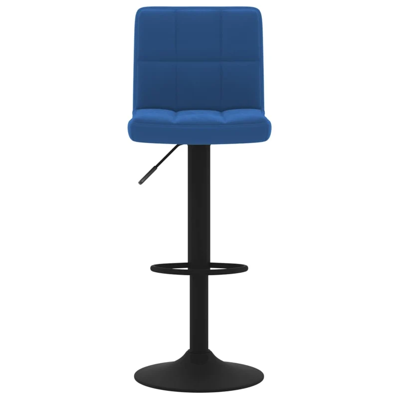 Lot de 2 tabourets de bar chaises hautes avec dossier en velours bleu DEC029631