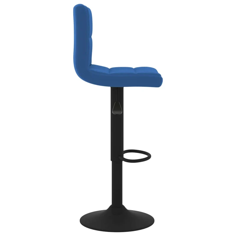 Lot de 2 tabourets de bar chaises hautes avec dossier en velours bleu DEC029631
