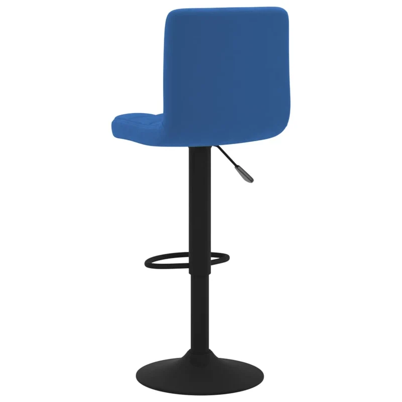Lot de 2 tabourets de bar chaises hautes avec dossier en velours bleu DEC029631