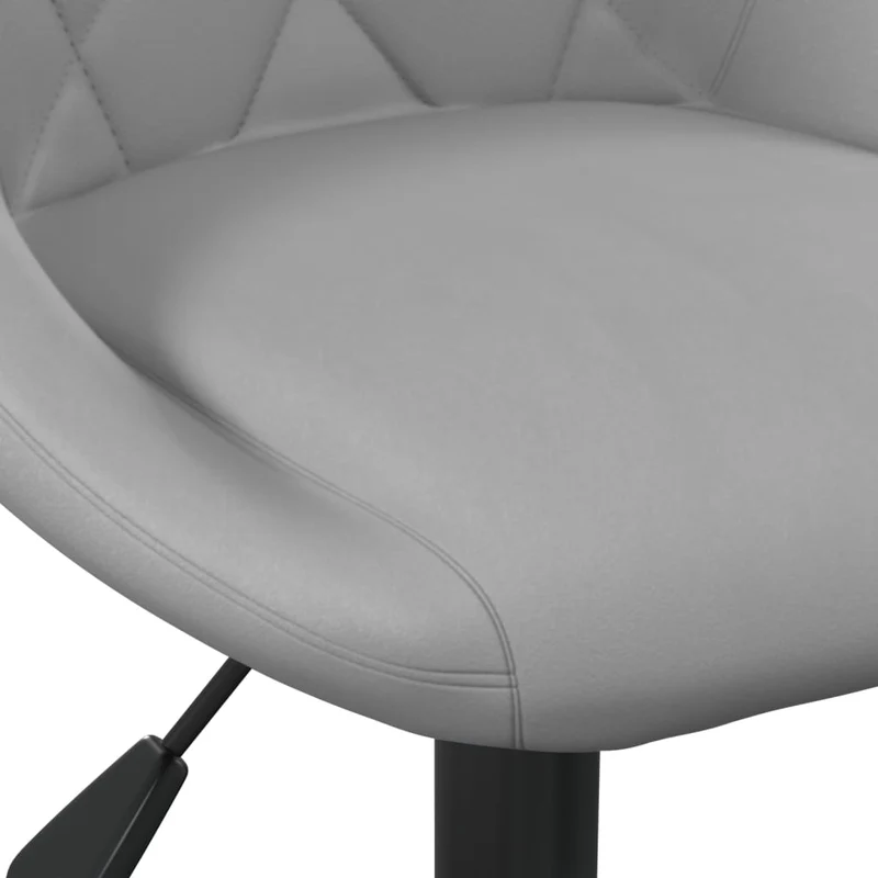 Tabouret de bar x1 chaise haute coutures losage en velours gris clair et acier noir DEC029482