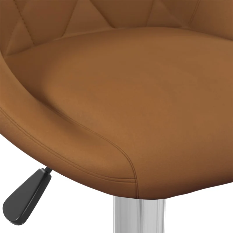 Lot de 2 tabourets de bar chaises hautes design moderne en velours marron et acier DEC029783