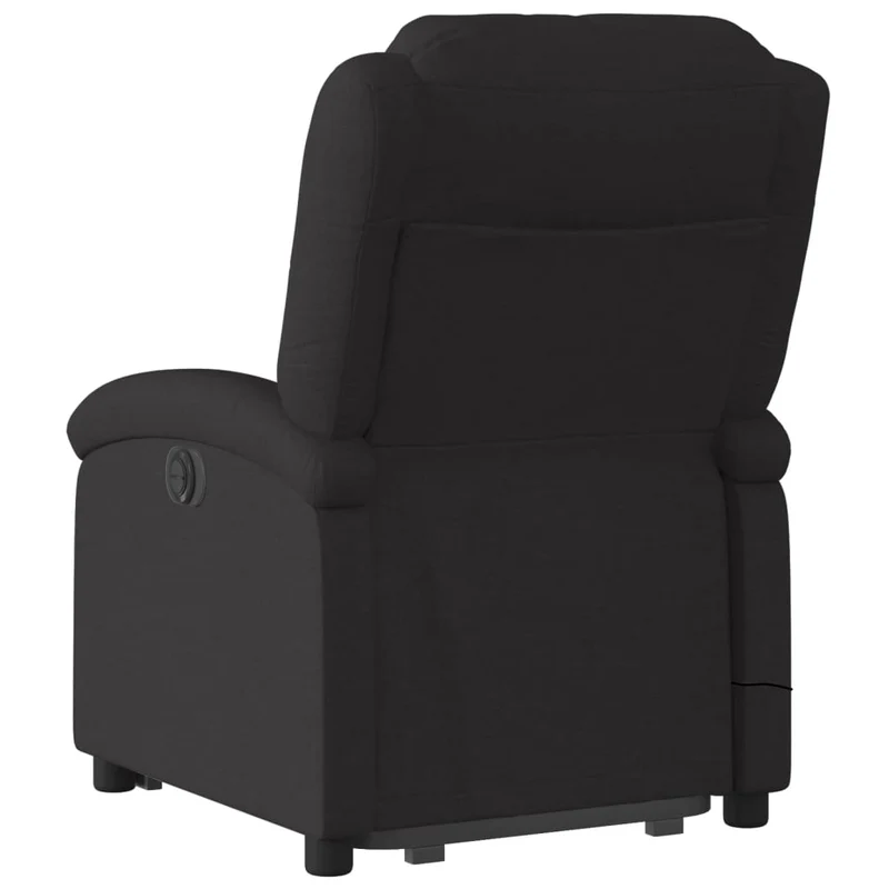 Fauteuil de relaxation fonction massage et inclinable en tissu noir DEC027821