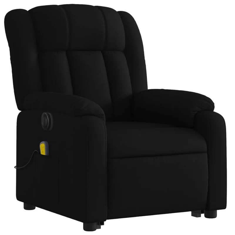 Fauteuil de relaxation fonction massage et inclinable en tissu noir DEC027819