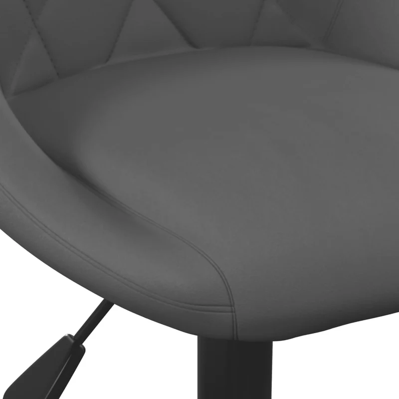 Lot de 2 chaises de salle à manger pivotantes en velours gris foncé et cadre en acier noir DEC025192