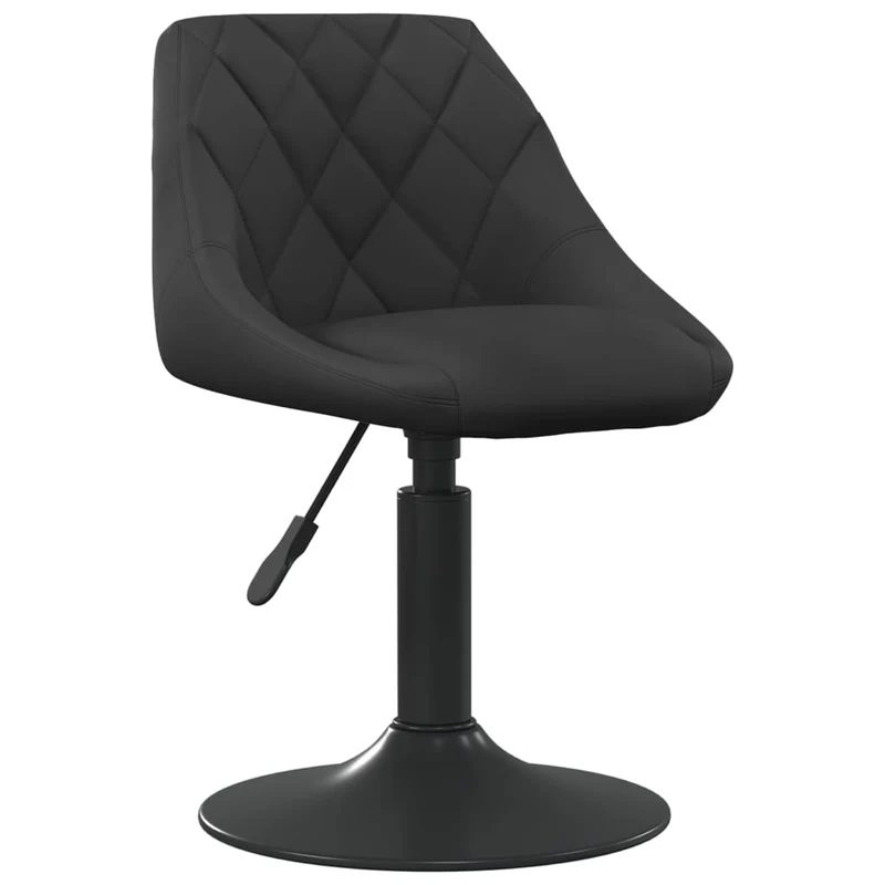 Lot de 2 chaises de salle à manger siège pivotant hauteur réglable en velours noir DEC025292