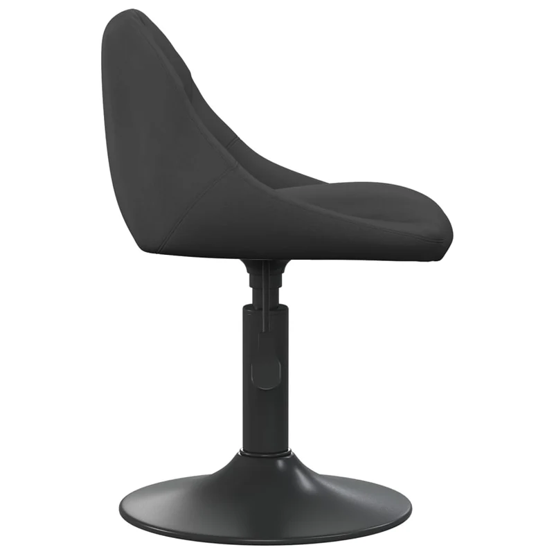 Lot de 2 chaises de salle à manger siège pivotant hauteur réglable en velours noir DEC025292