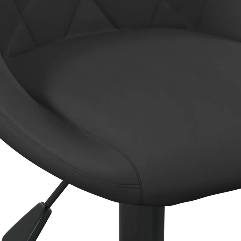 Lot de 2 chaises de salle à manger siège pivotant hauteur réglable en velours noir DEC025292