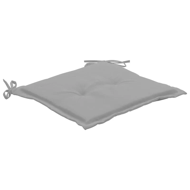lot de 2 coussins de chaise de jardin 100% polyester gris 50x50x3 cm DEC021725