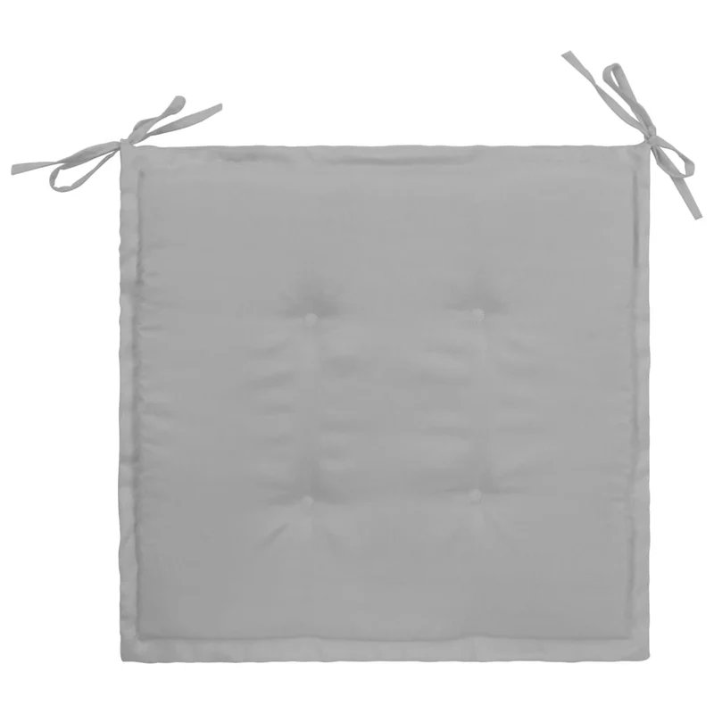 lot de 2 coussins de chaise de jardin 100% polyester gris 50x50x3 cm DEC021725