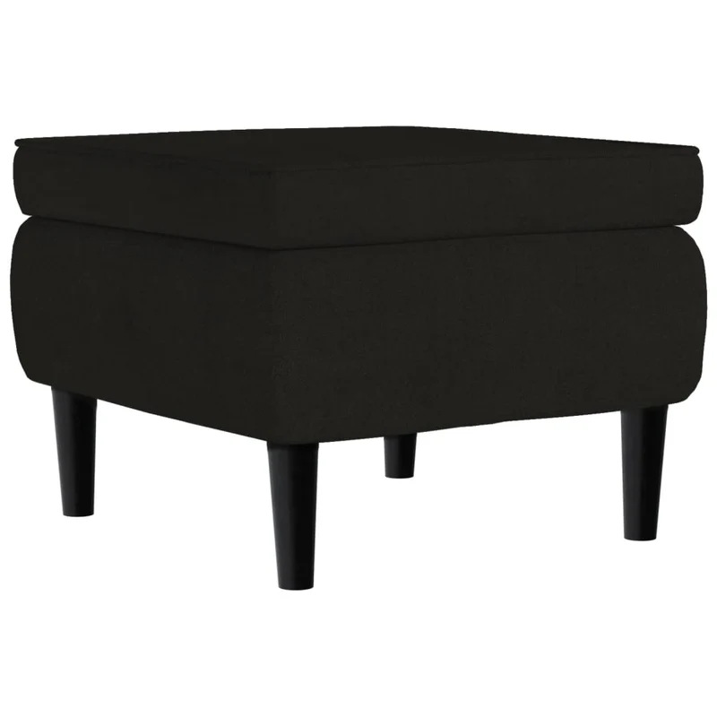 Fauteuils relax avec rebords latérals et repose-pieds en velours noir DEC028696