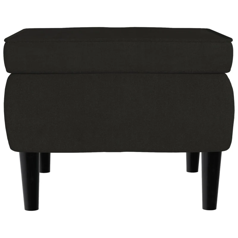 Fauteuils relax avec rebords latérals et repose-pieds en velours noir DEC028696