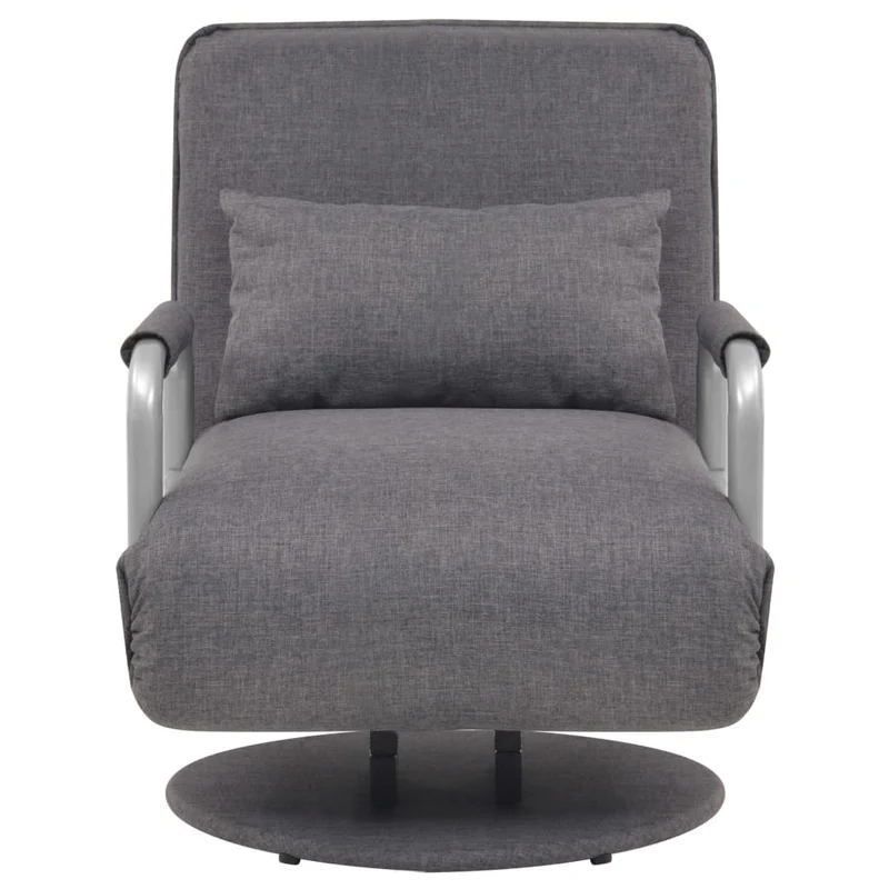 Fauteuil lounge convertible design et moderne pivotant et canapé-lit en tissu gris foncé DEC028662