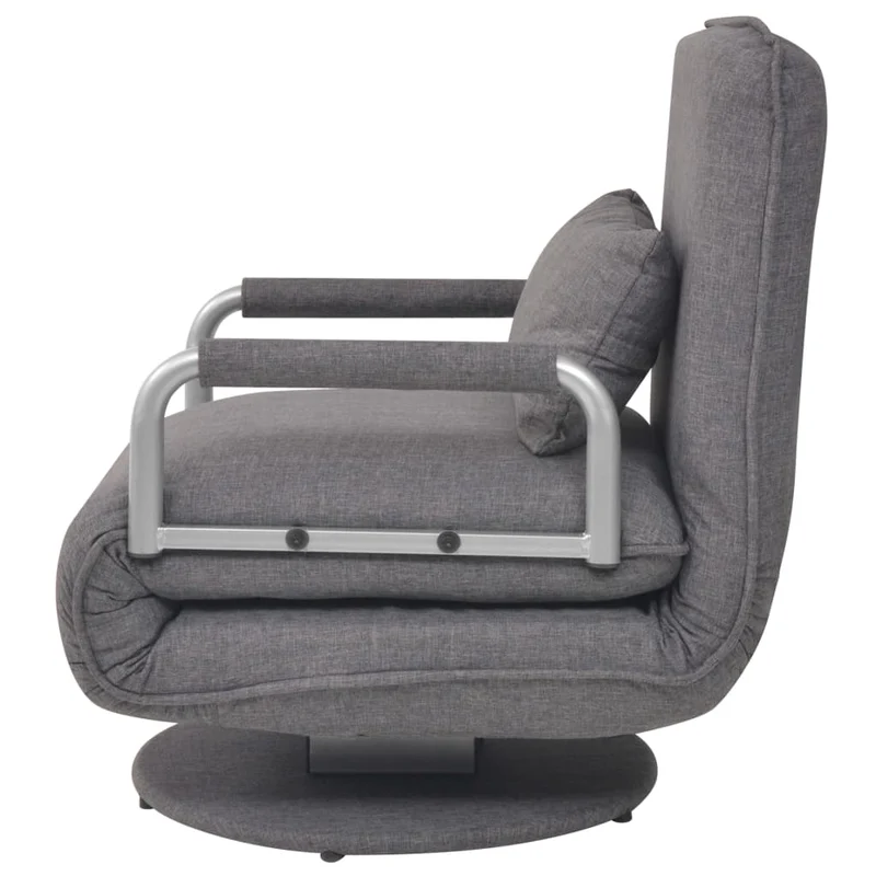 Fauteuil lounge convertible design et moderne pivotant et canapé-lit en tissu gris foncé DEC028662