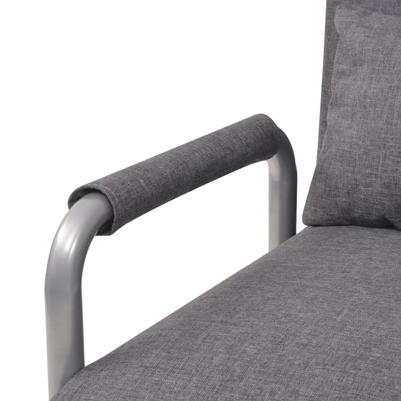 Fauteuil lounge convertible design et moderne pivotant et canapé-lit en tissu gris foncé DEC028662