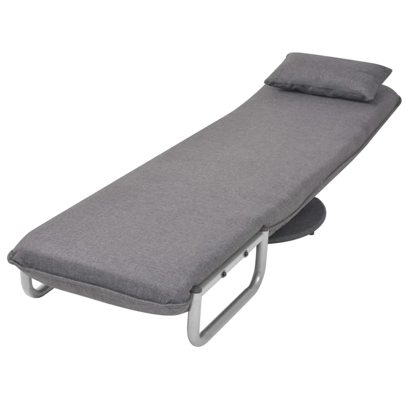 Fauteuil lounge convertible design et moderne pivotant et canapé-lit en tissu gris foncé DEC028662