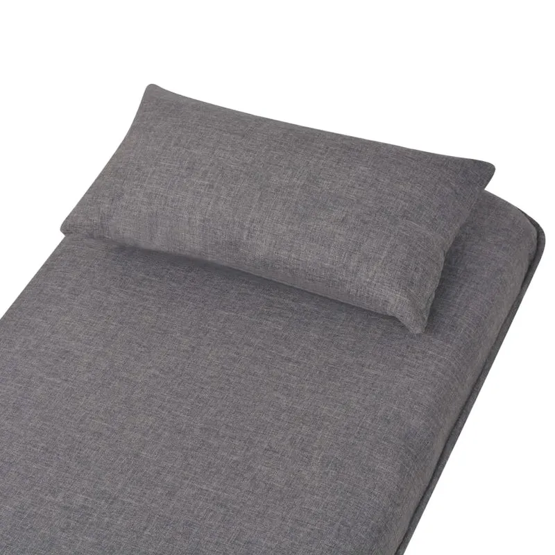 Fauteuil lounge convertible design et moderne pivotant et canapé-lit en tissu gris foncé DEC028662