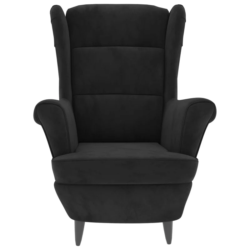 Fauteuil lounge design et moderne extra confort en velours noir DEC028660