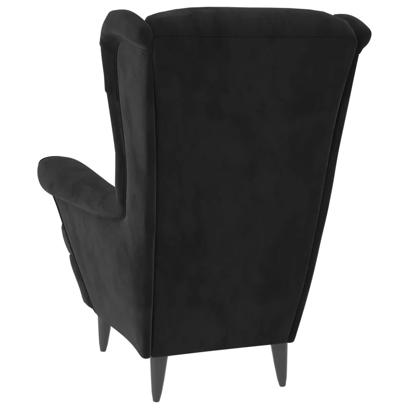 Fauteuil lounge design et moderne extra confort en velours noir DEC028660
