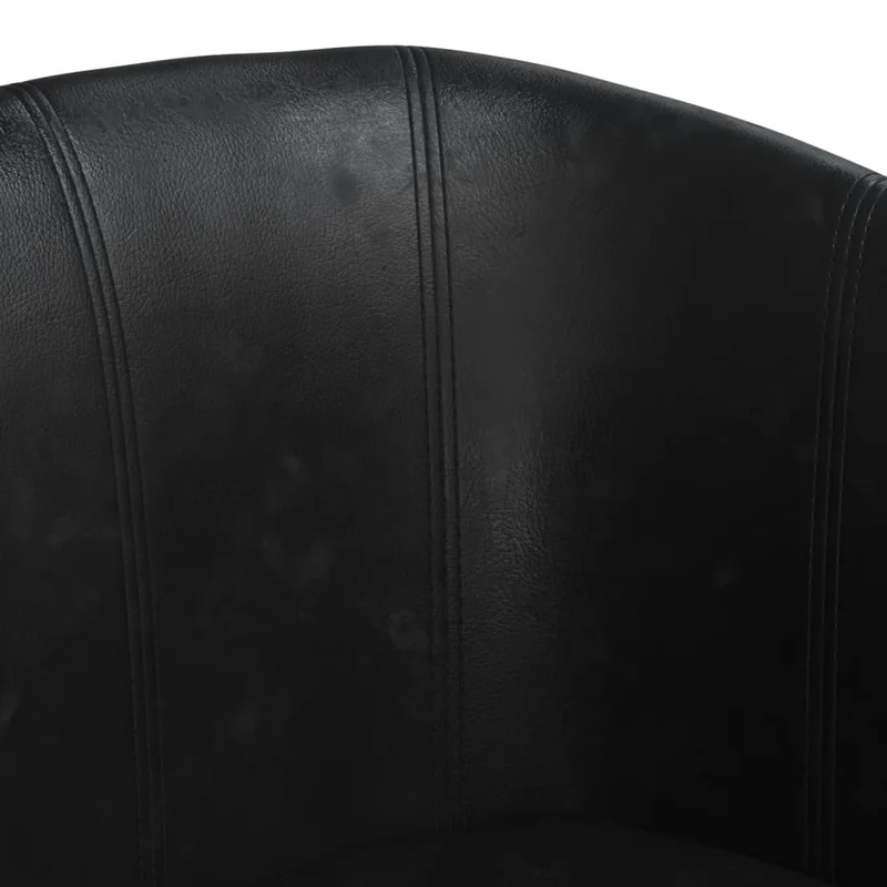 Fauteuil lounge design et moderne dossier arrondi en PVC noir DEC028655