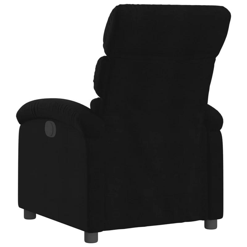 Fauteuil relax TV fonction d'inclinaison électrique très confortable en tissu noir DEC028508