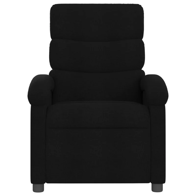 Fauteuil relax TV fonction d'inclinaison électrique très confortable en tissu noir DEC028508