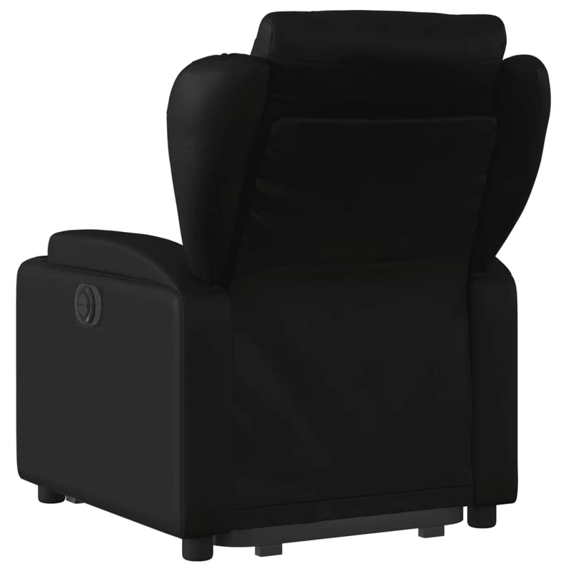 Fauteuil relax TV fonction de levage électrique très confortable en PVC noir DEC028475