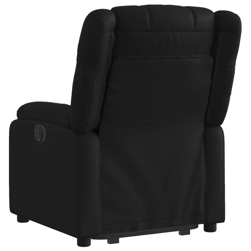 Fauteuil relax TV fonction de levage électrique très confortable en PVC noir DEC028461
