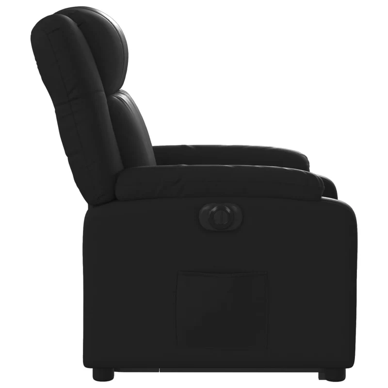 Fauteuil relax TV fonction de levage électrique très confortable en PVC noir DEC028461