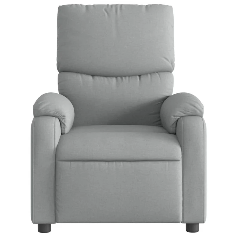 Fauteuil relax TV fonction d'inclinaison électrique très confortable en tissu gris clair DEC028314