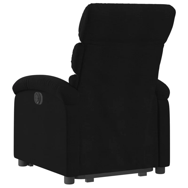 Fauteuil relax TV rembourrage confortable fonction de levage électrique en tissu noir DEC028120