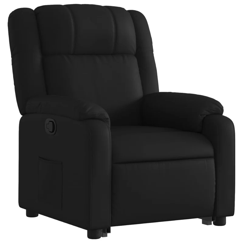 Fauteuil relax TV rembourrage confortable fonction de levage électrique en PVC noir DEC028076